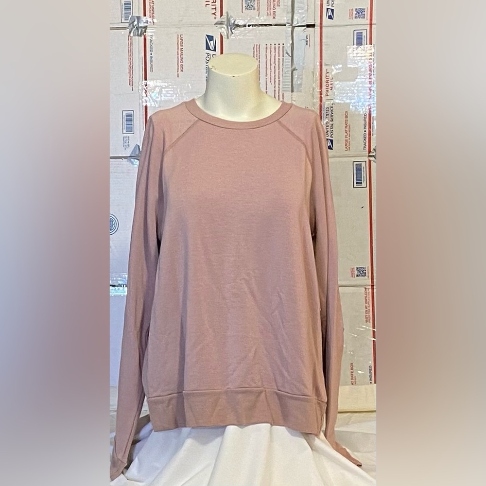 Beyond Yoga  pullover cut out elbow (intended) pink Size L  EUC - Picture 2 of 9